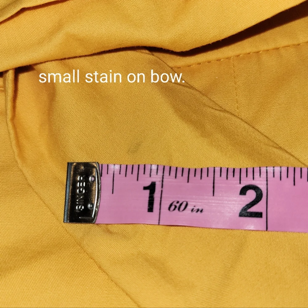 High-Waist Tie-Belt Women’s Shorts in Mustard Yellow - Picture 8 of 8